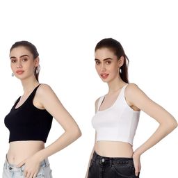 PINOVO Black Cotton Tops-picture-40