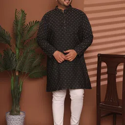 Enchanted Drapes Men Ethnic Motifs Thread Work Kurta-picture-38