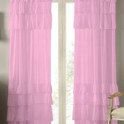 Dekor World Multicoloured Set of 2 Sheer Door Curtain-11