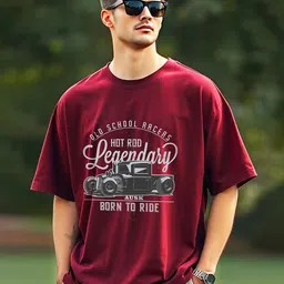 AUSK Graphic Printed Round Neck Drop-Shoulder Sleeves Oversized Casual T-Shirt-picture-44