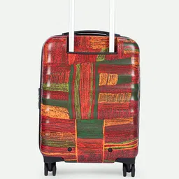 ZOUK Indus Lattice Red Amorah Trolley Bag Cabin image 3
