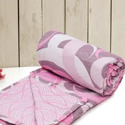 RRC Pink Geometric Microfiber AC Room 150 GSM Double Bed Dohar-image-85