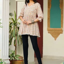 VIBE VISION Women Floral Printed Kurta-image-80