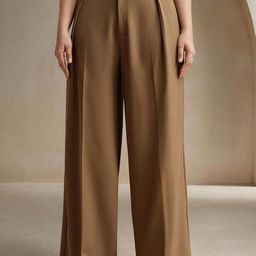 Chemistry Women Relaxed High-Rise Pleated Trousers-image-88