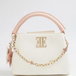 ELLE Women Solid Structured Embellished Handheld Bag-image-66