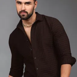 Metronaut Spread Collar Regular Fit Shirt-image-18