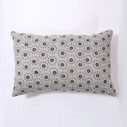 Art Avenue Grey & Blue Floral Linen Rectangle Cushion Covers-image-12