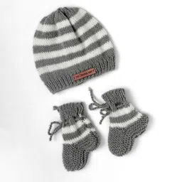 The Original Knit Infants 2-Pcs Striped Acrylic Cap With Socks-20
