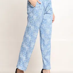 CORDSET Printed Mandarin Collar Pure Cotton Tunic With Trouser image 2