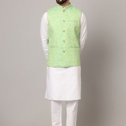 Latest Chikan Garments Men Self Design Nehru Jackets-18