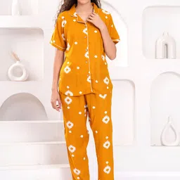 OH MI DIOS Women Geometric Printed Pure Cotton Night suit-image-71