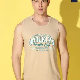 WOOSTRO Pack Of 2 Printed Combed Cotton Gym Vests VWS26(BKLN RUST)(BKLN NAVY)-image-64