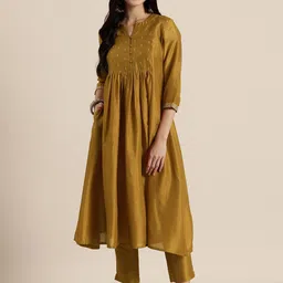 HERE&NOW Zari Embroidered Kurta-picture-53