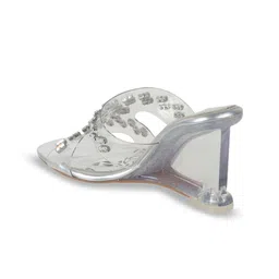 Mochi Colourblocked Wedge Sandals with Laser Cuts image 2