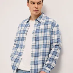 THE BEAR HOUSE Tartan Checked Flannel Long Sleeves Pure Cotton Shirt-image-33
