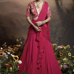 The Front Row Embellished Ready to Wear Lehenga & Blouse With Dupatta-picture-52