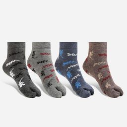 Texlon Pack Of 4 Patterned Ankle-Length Socks image 1