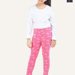 ariel Girls Pack Of 2 Printed Cotton Ankle-Length Leggings-image-28