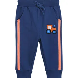 BONTOTS Infant Boys Tractor Racer Printed Cotton Soft & Stretchy Joggers-28