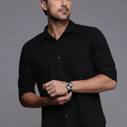 WHY SO FAB Men Semi Sheer Casual Shirt-image-76