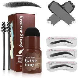 Huda Girl Waterproof Eyebrow Filler & Stamp, Stencils With Brushes - 5 g - Black-picture-15