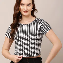 Mast & Harbour Women Cotton Printed Slim Fit T-shirt-picture-17