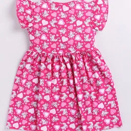 MIMINO Print Flutter Sleeve Fit & Flare Dress image 2