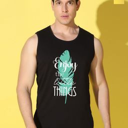 WOOSTRO Pack Of 2 Printed Combo Cotton Gym Vests VWS26(ENJOY BLACK)(BKLN YELLOW)-picture-13