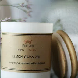 WAABI - SAABI Tan Lemon Grass Zen Jar Candle-image-35