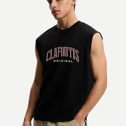 Moda Rapido Typography Printed Round Neck No Sleeves T-shirt-picture-42