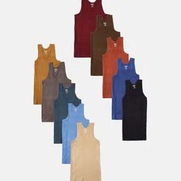 Lux Cozi Infant Boys Pack Of 10 Assorted Basic Innerwear Vests LUX_COZI_BOYZ_RN_AST_10PC-14