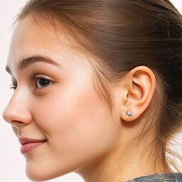 HighSpark 925 Sterling Silver Contemporary Enamelled Elephant Studs Earrings-18