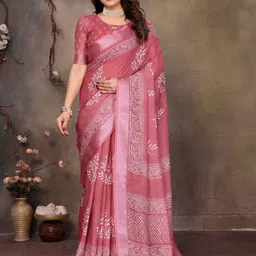 AVANTIKA FASHION Floral Zari Block Print Saree-image-83