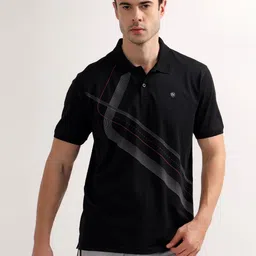 Cantabil Graphic Printed Polo Collar T-shirt-picture-41