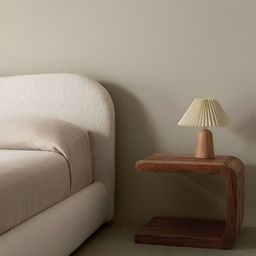 THEGASBH Brown Wooden Rectangle Bedside Table-image-50