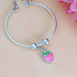 Tuanz Silver Jewelry Kids Set Of 2 925 Silver Rhodium-Plated Bangle-Style Bracelet-2