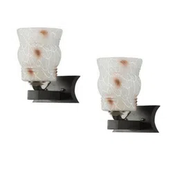 Somil Premium Designer Glass Wall / Night Lamp Elegant & Stylish Dcor Accent for Modern Interiors, color- Green, Yellow, Size:- 19.5 X 26 X 29.5 CM-image-91