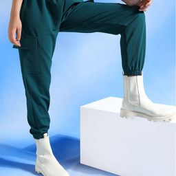 Popwings Women Smart Loose Fit High-Rise Easy Wash Joggers Trousers-picture-0