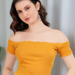 TEEMOODS Off-Shoulder Cotton Crop Tank Top-picture-5