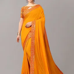 DIVASTRI Women Solid Mysore Silk Saree-picture-16