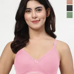LILY Women Pack of 4 T-shirt Full Coverage Non Padded Seamless Bra-20
