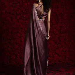 Anouk Embellished Beads and Stones Border Tissue Saree image 2