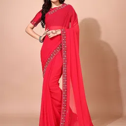 Leelavati Embellished Beads and Stones Pure Georgette Saree-picture-29
