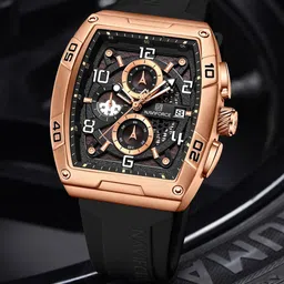 Naviforce Men Brass Dial & Straps Analogue Chronograph Watch NF8052 RGCEB-57