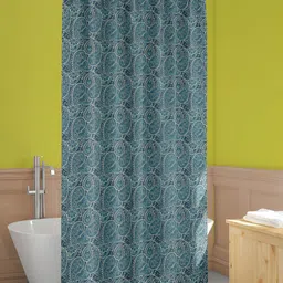 ArtzFolio Teal & Blue Printed Waterproof Shower Curtains-image-35