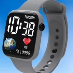 TARIDO Men Printed Dial & Wrap Around Straps Digital Watch LED HART GREY-SL08-9