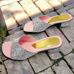 FABBMATE Girls Embellished Party Block Sandals-49