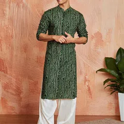 VASTRAMAY Men Geometric Printed Kurta-picture-12