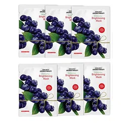 KEYA SETH Set Of 6 Blueberry Face Brightening Face Sheet Mask With Vitamin C & A image 2