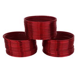 ZULKA Set of 48 Simple Plein Glossy Finished Metal Bangles-image-80